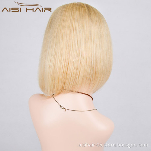 Aisi Hair 2018 New Arrival Blonde Bob 613 Full Lace Front Wig , Brazilian Human Hair Lace Front Wigs